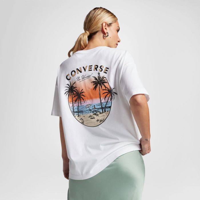 Футболка CONVERSE BEACH SCENE PALM TREE TEE - 10026378-102