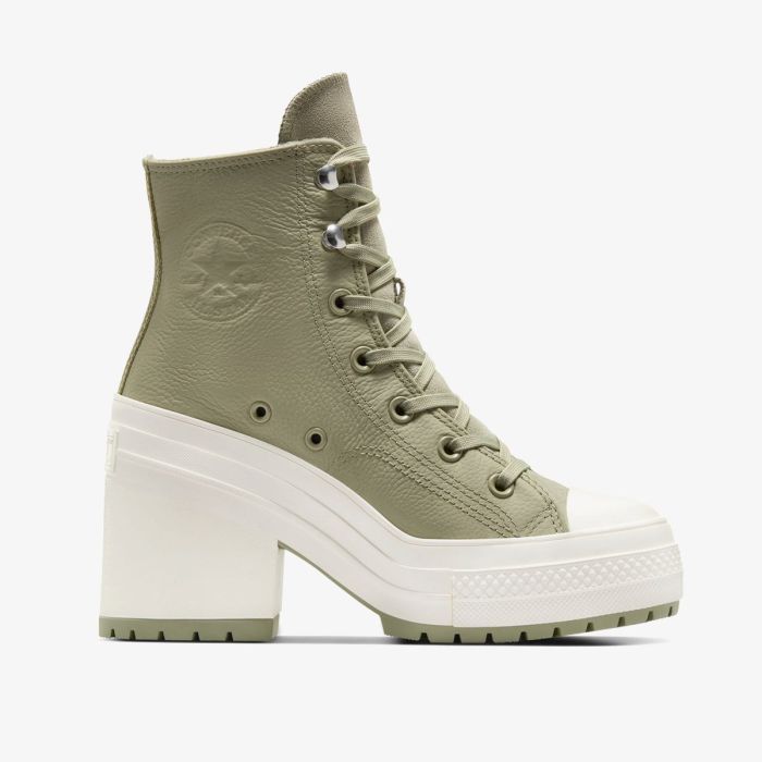 Кеди CONVERSE CHUCK 70 DE LUXE HEEL THYME GREEN LEATHER - A10378C