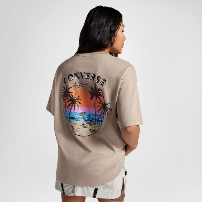 Футболка CONVERSE BEACH SCENE PALM TREE TEE - 10026378-259