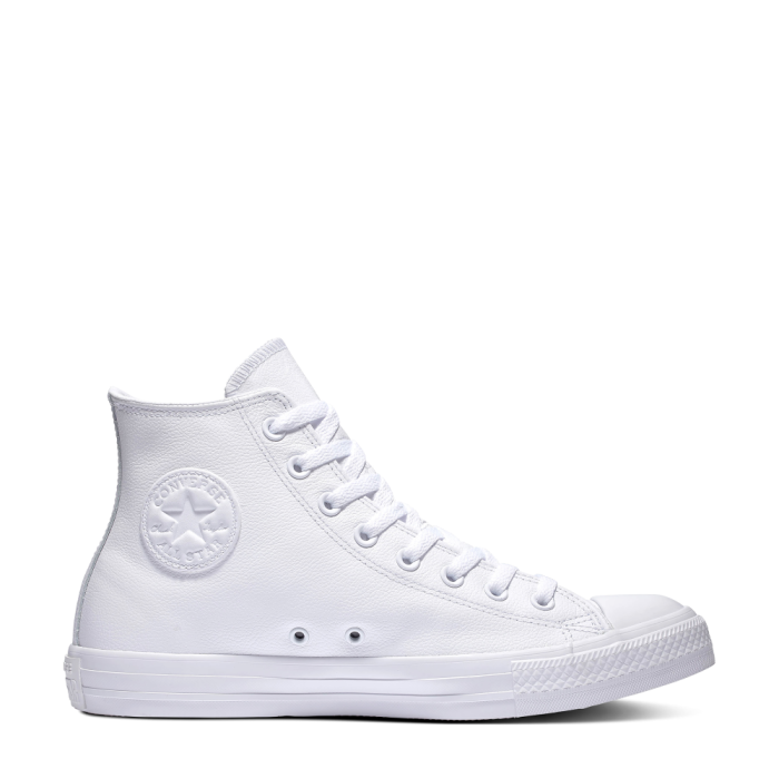 Converse All Star Leather White Monochrome High