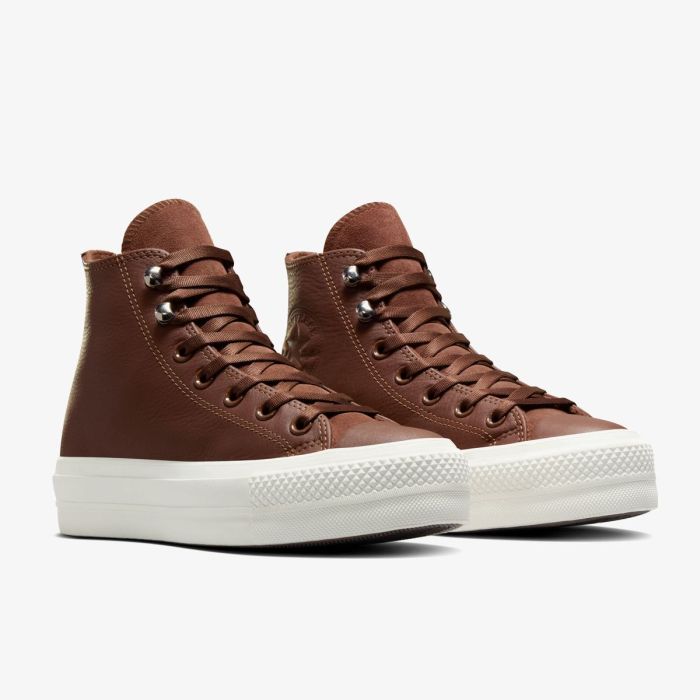 Кеди CONVERSE CHUCK TAYLOR ALL STAR LIFT CHOCOLATE BROWN LEATHER - A10362C