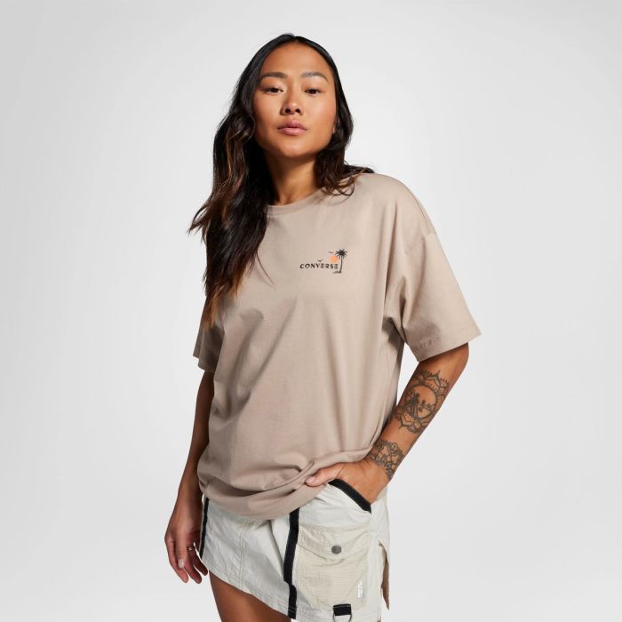 Футболка CONVERSE BEACH SCENE PALM TREE TEE - 10026378-259