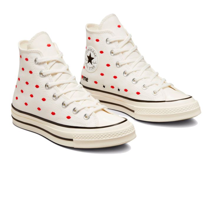Converse Chuck 70 Embroidered Lips White