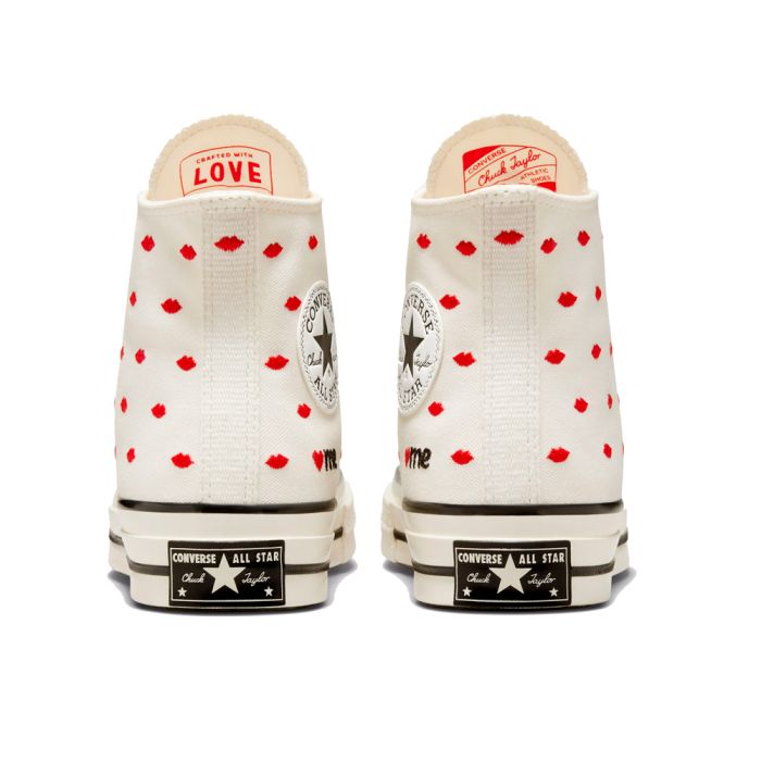 Converse Chuck 70 Embroidered Lips White