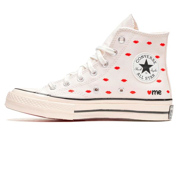 Converse Chuck 70 Embroidered Lips White