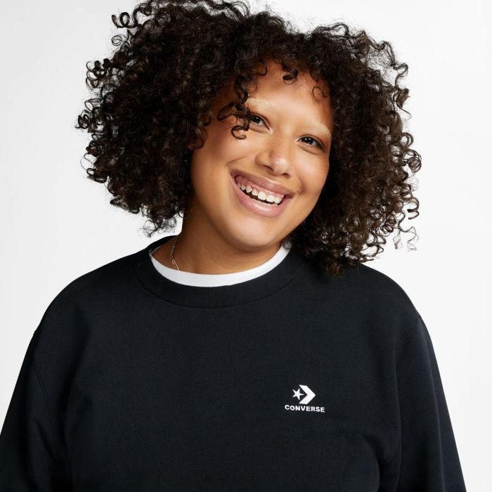 Толстовка CONVERSE STANDARD FIT LEFT CHEST STAR CHEV EMB CREW FT - 10023861-001