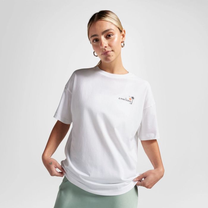 Футболка CONVERSE BEACH SCENE PALM TREE TEE - 10026378-102