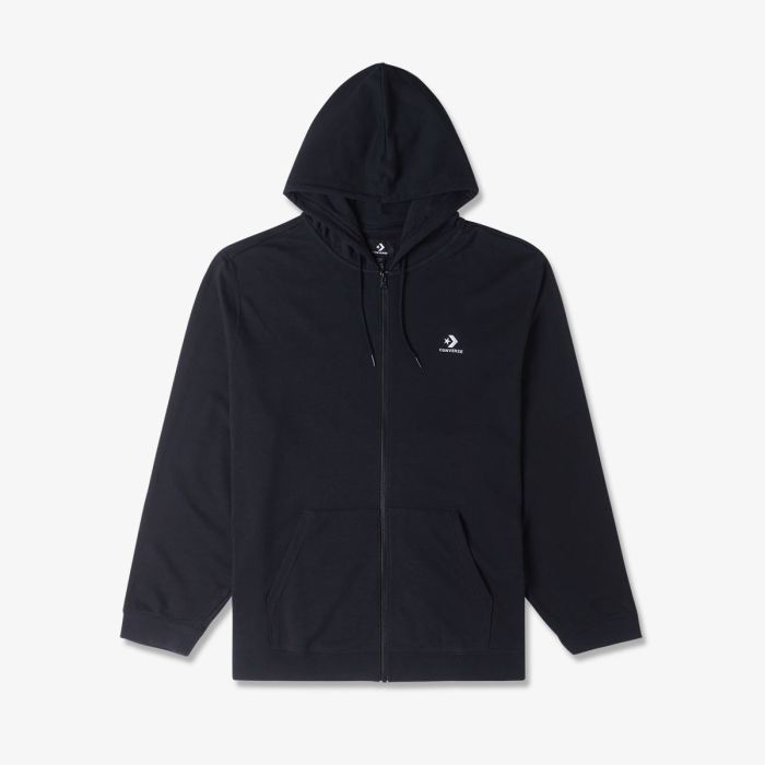 Толстовка CONVERSE STANDARD FIT LEFT CHEST STAR CHEV EMB FULL ZIP HOODIE - 10023871-001