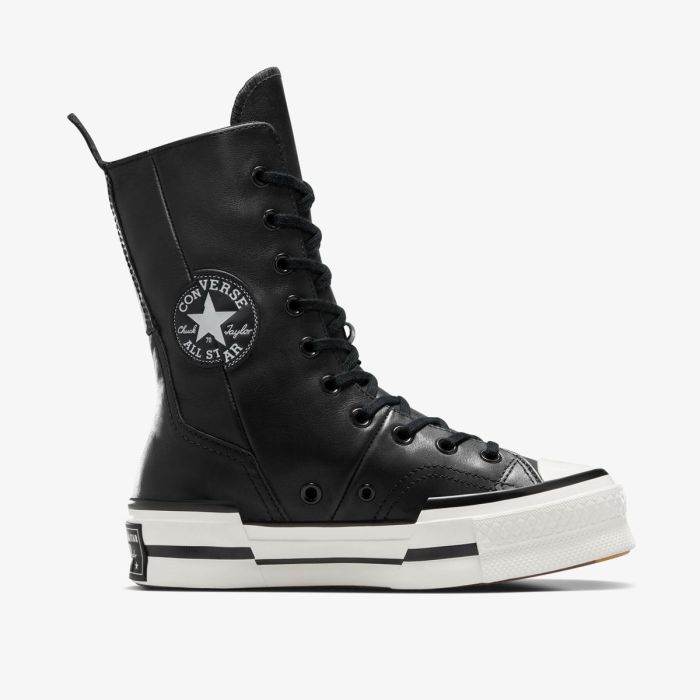 Кеди CONVERSE CHUCK 70 PLUS X-HI BLACK LEATHER - A08340C