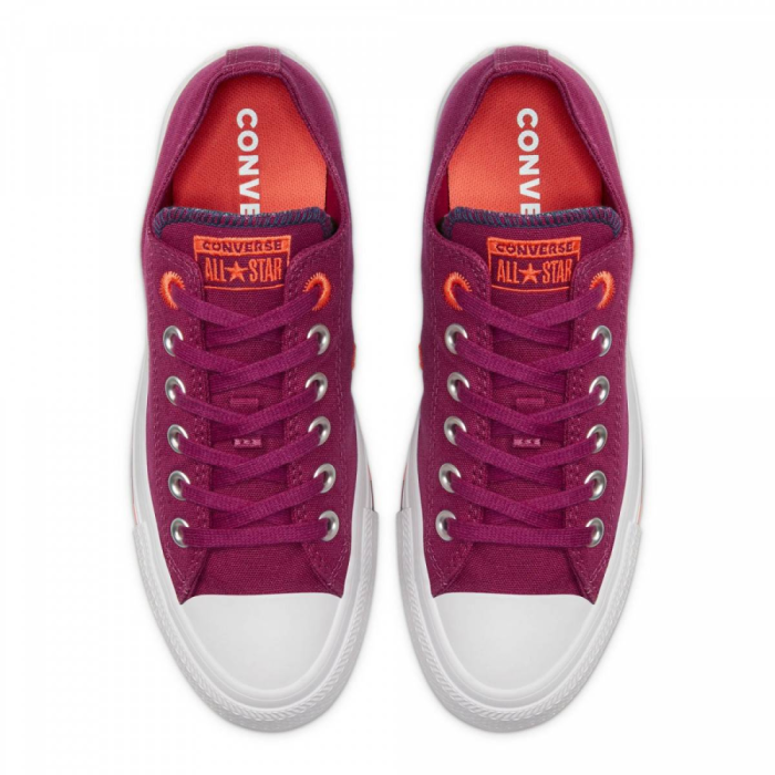 Converse Ctas Ox Rose Maroon/Vermillion Red Low