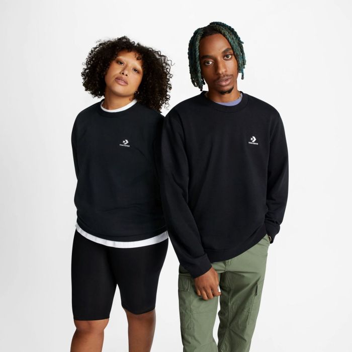 Толстовка CONVERSE STANDARD FIT LEFT CHEST STAR CHEV EMB CREW FT - 10023861-001