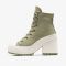 Кеди CONVERSE CHUCK 70 DE LUXE HEEL THYME GREEN LEATHER - A10378C