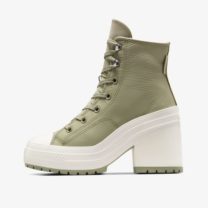Кеди CONVERSE CHUCK 70 DE LUXE HEEL THYME GREEN LEATHER - A10378C