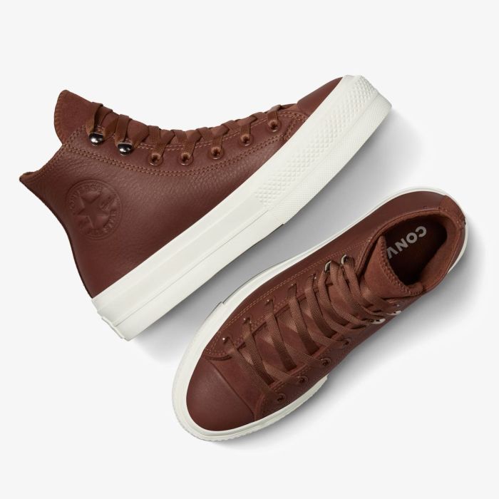 Кеди CONVERSE CHUCK TAYLOR ALL STAR LIFT CHOCOLATE BROWN LEATHER - A10362C