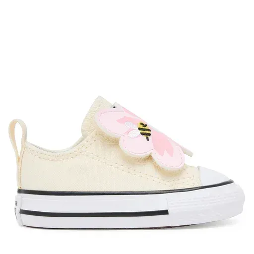 CONVERSE Chuck Taylor All Star One Strap Embroidered Floral Easy On A13452C Cream