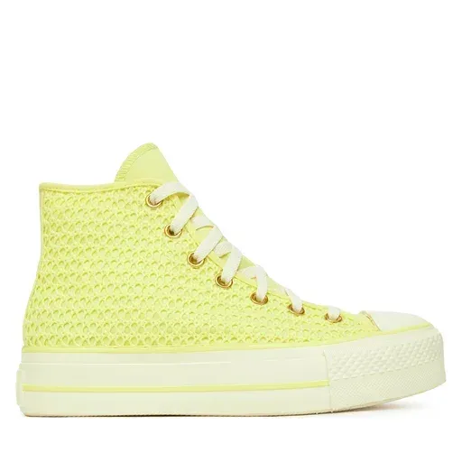 CONVERSE Chuck Taylor All Star Lift Platform Knit A14967C Yellow