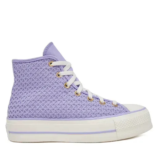 CONVERSE Chuck Taylor All Star Lift Platform Knit Kadın Mor A13644C Purple