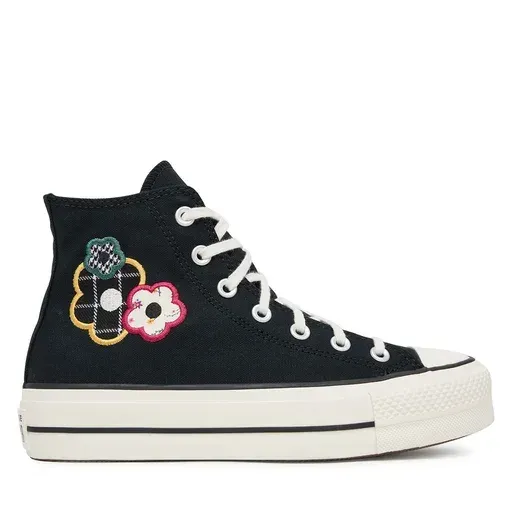 CONVERSE Chuck Taylor All Star Lift Platform Floral Patchwork A15534C Black