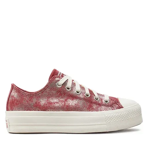 CONVERSE Chuck Taylor All Star Lift Platform Suede Shimmer A11634C Pink