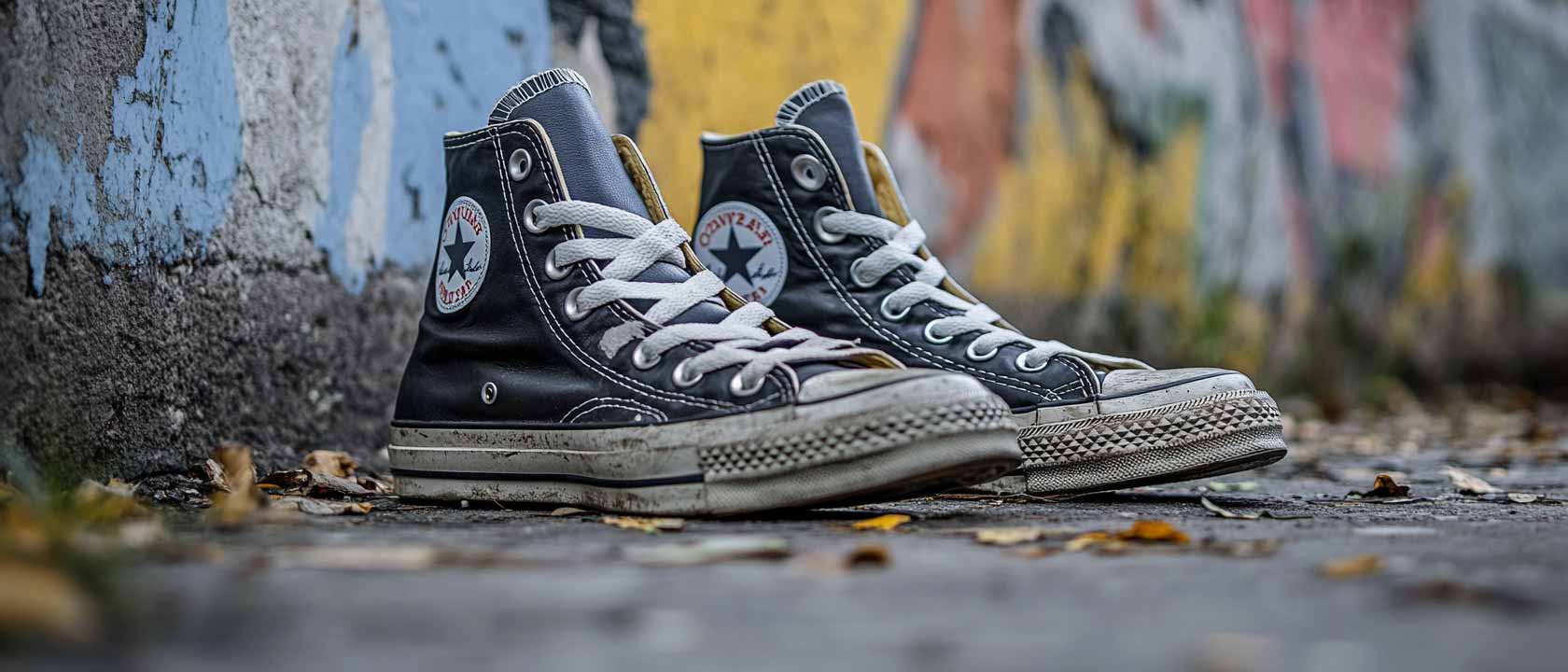 черно-белые кеды Converse кожаные